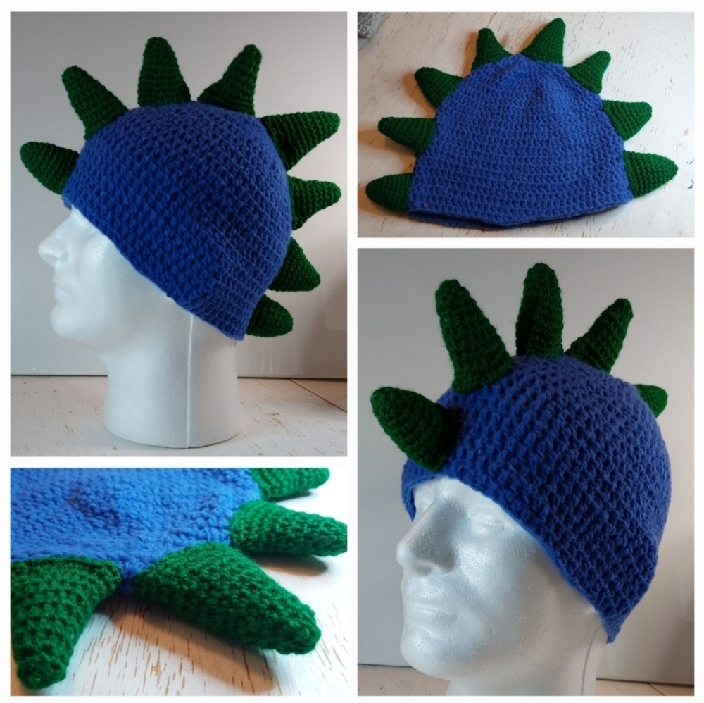 Dragon Adult Handmade Beanie Stocking Hat Crochet Animal Winter Warm Cozy